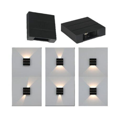 Outdoor LED 2-Way Wall Light Square 4W 4000K Black