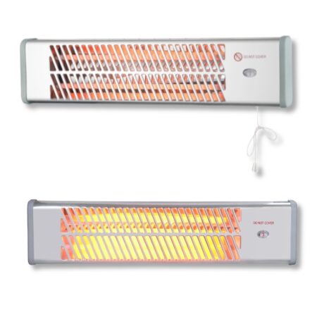 Bathroom Heater Quartz Silver