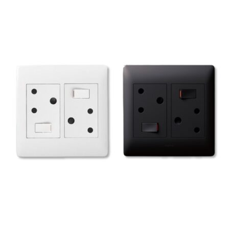 Ysalis Switch Socket Double Complete 4x4 16A