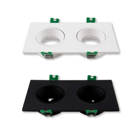 Downlight Fitting Tilt Ribs Double Recessed